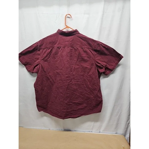 Red Head Men's Red Short Sleev Denim Shirt Casual Button-Up Western Style Sz 3xl - Picture 11 of 13